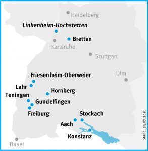 Übersicht der Einrichtungen und Pflegedienste des Evangelischen Stift Freiburg